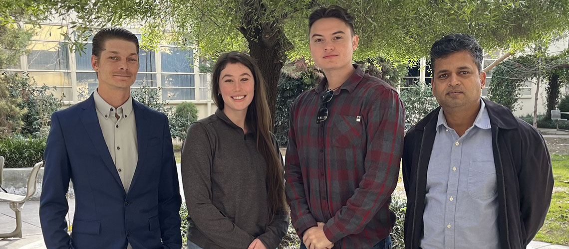 Zach Dilldine, Amber Kelton and Logan Stout with faculty Dr. Srinivasa Konduru Zach Dilldine, Amber Kelton and Logan Stout with faculty Dr. Srinivasa Konduru