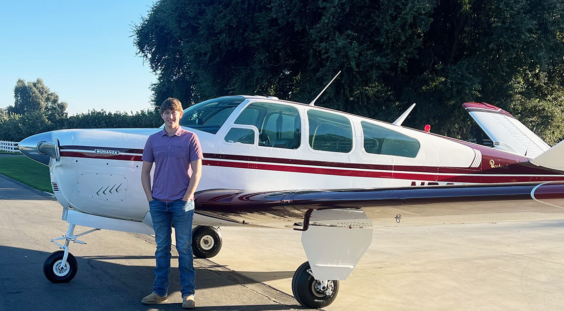 Lee Azevedo and plane