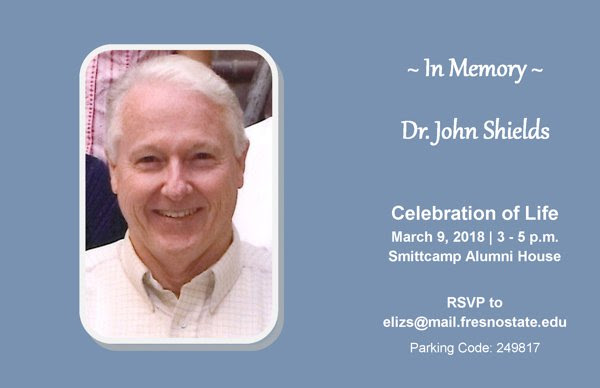 In Memory of Dr. John Shields 