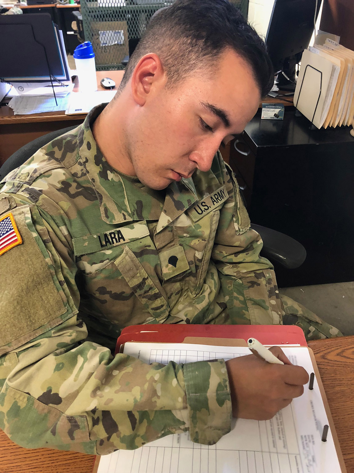 Nick Lara in the army