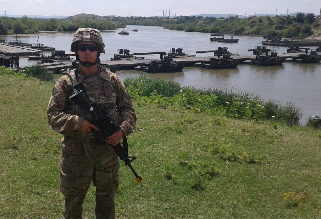 Nick Lara in the army