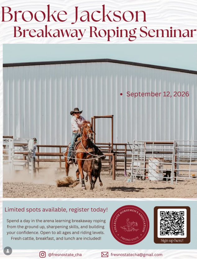 Flyer for Brooke Jackson Roping Clinic