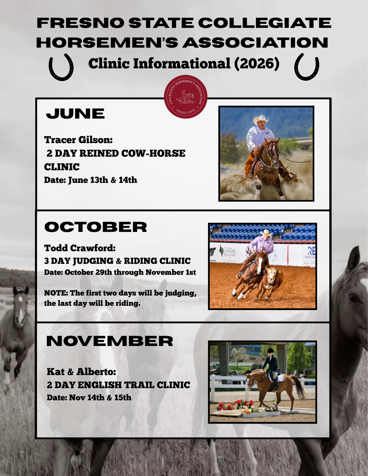 CHA Clinic Schedule