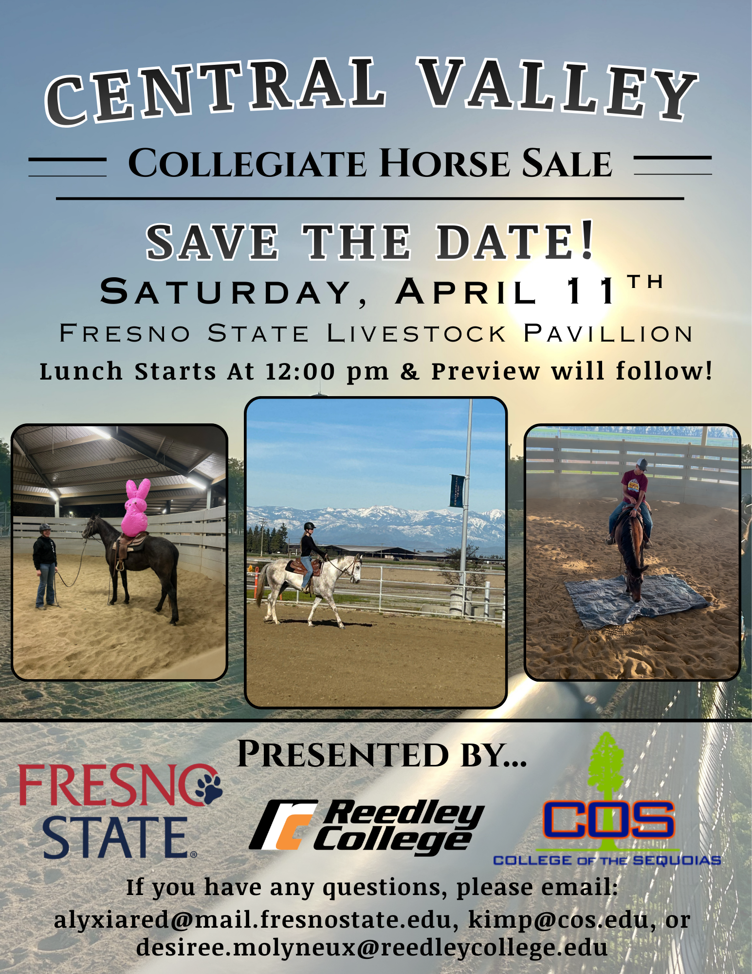 Flyer for Second Annual Collegiate Horse Sale