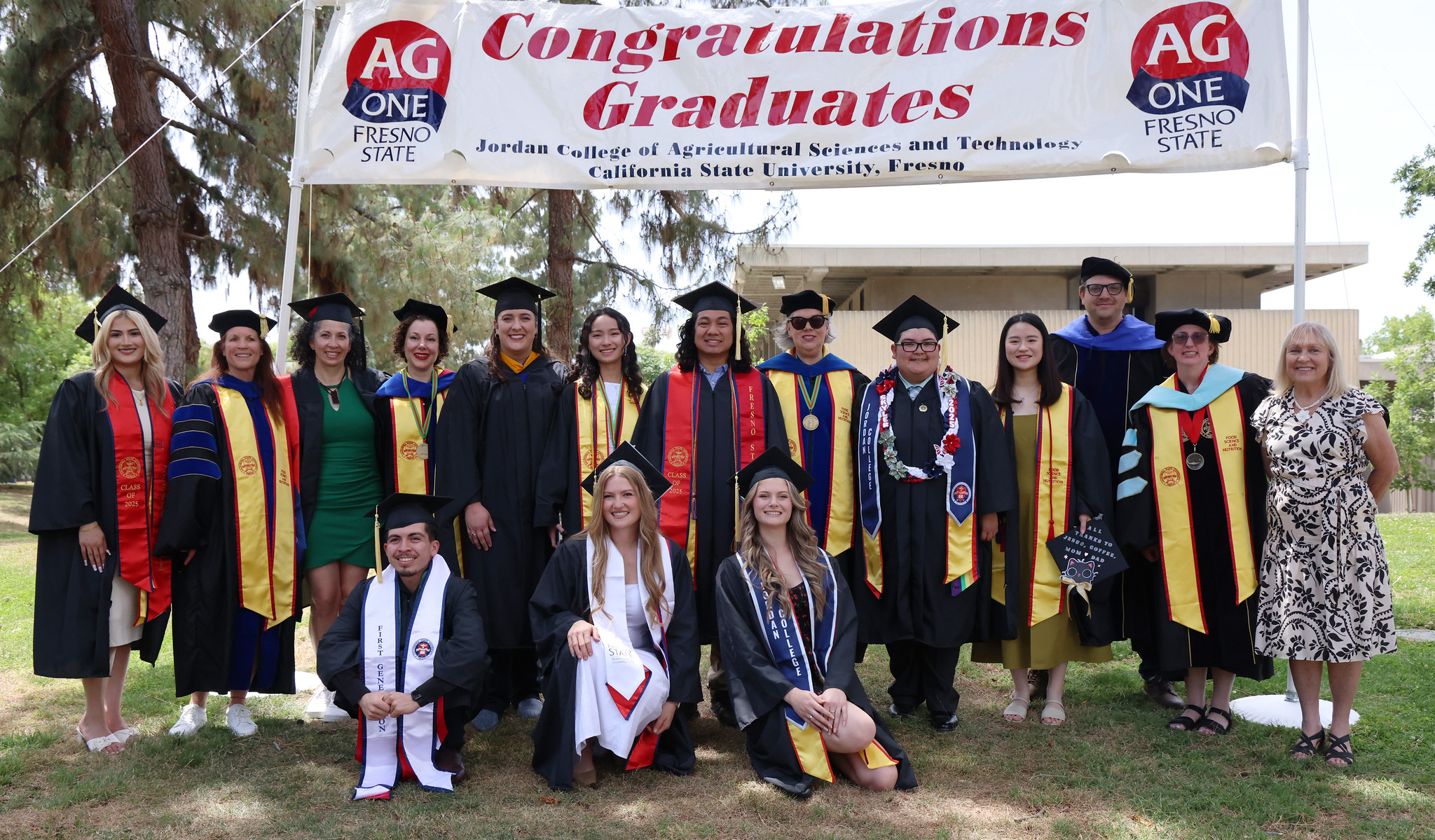 Ag One banner saying congratulations students