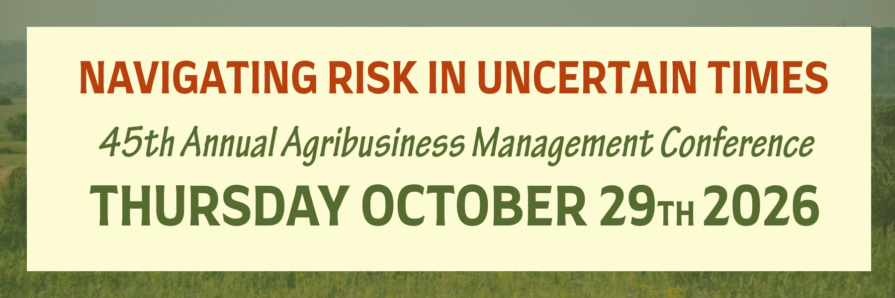AG Business Management Conference AG Business Management Conference banner