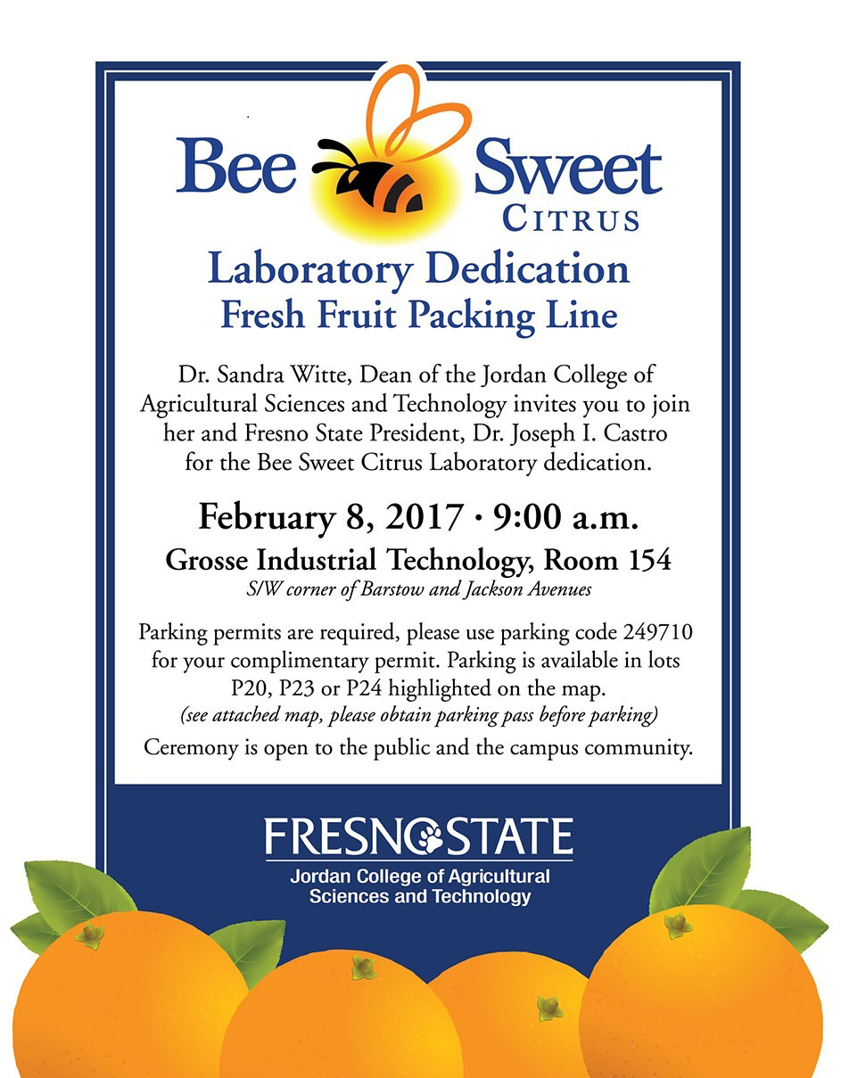Bee Sweet Citrus Fresh Fruit Packing Line Laboratory Dedication