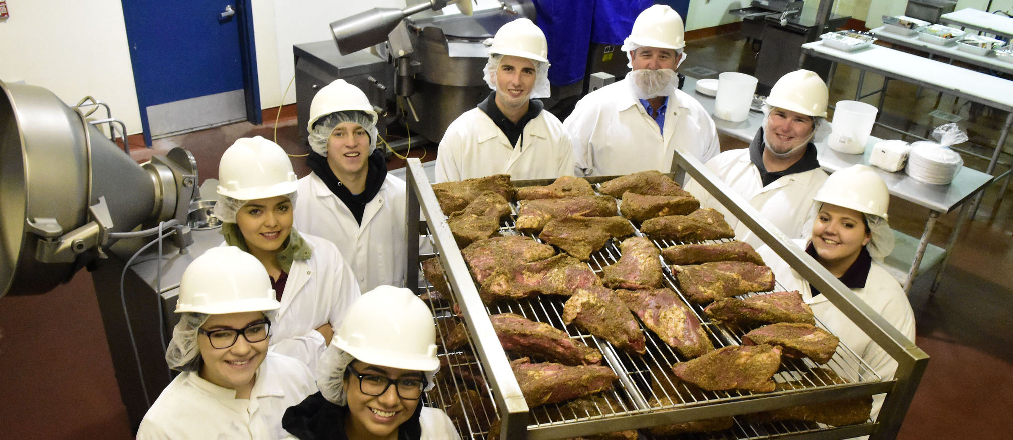 Meat lab student staff picture