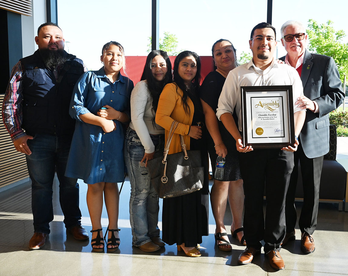 Jim Patterson and students at Ag Scholar Awards