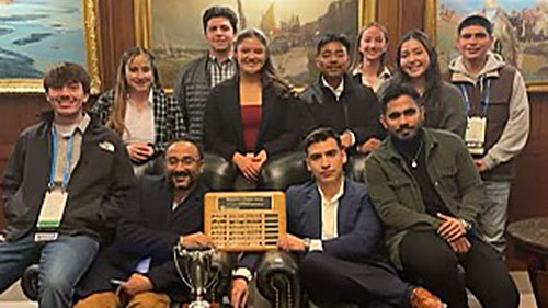 National President's Trophy won by Plant Science Club