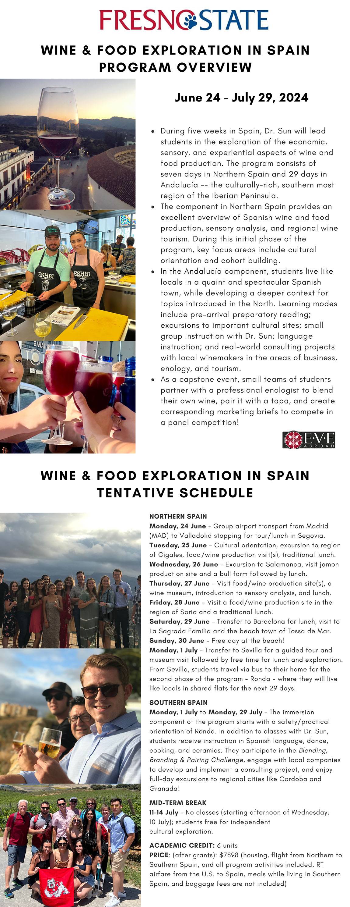 Spain Study Abroad Flyer 2024