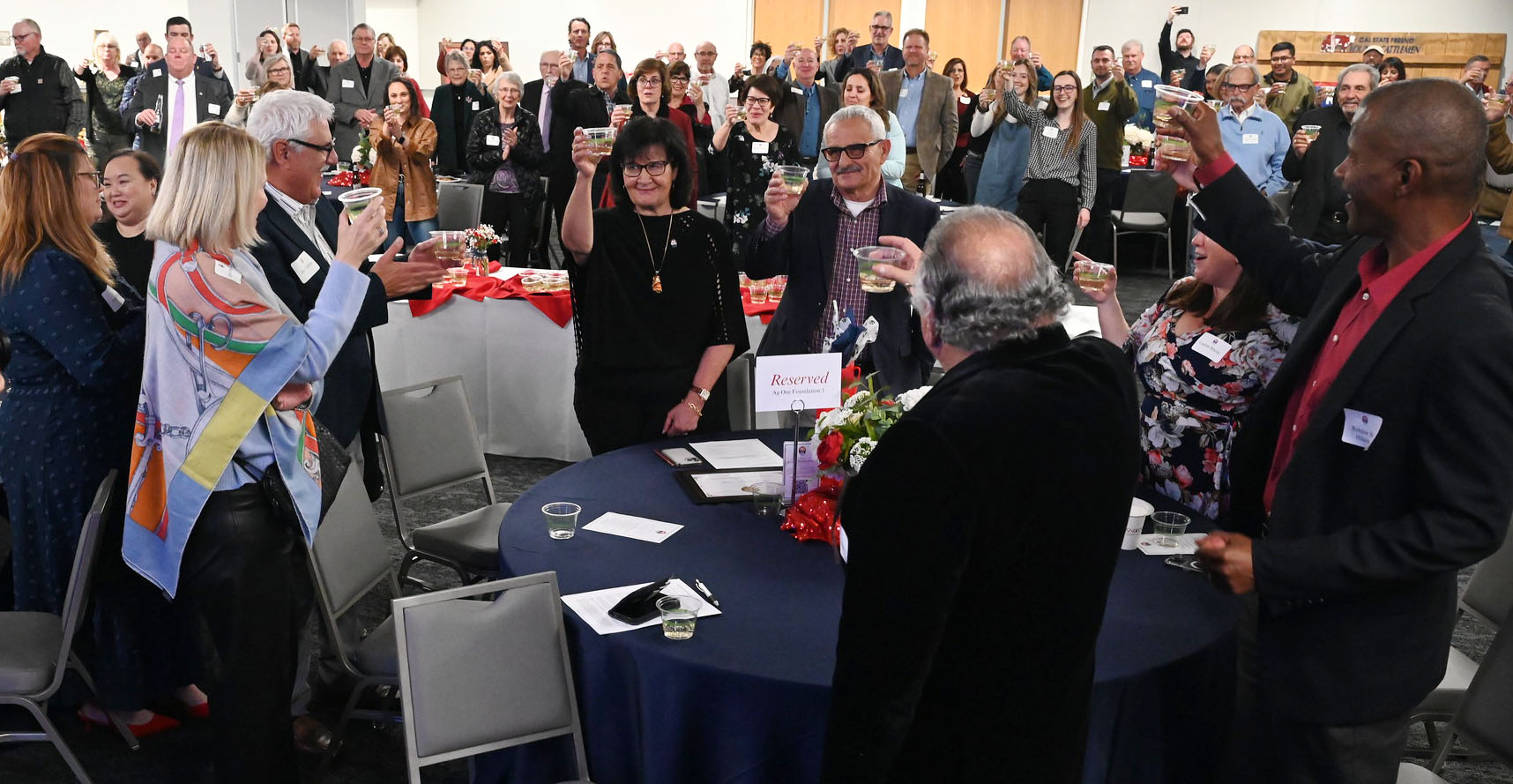 toast at Alcidia Freitas Gomes retirement event