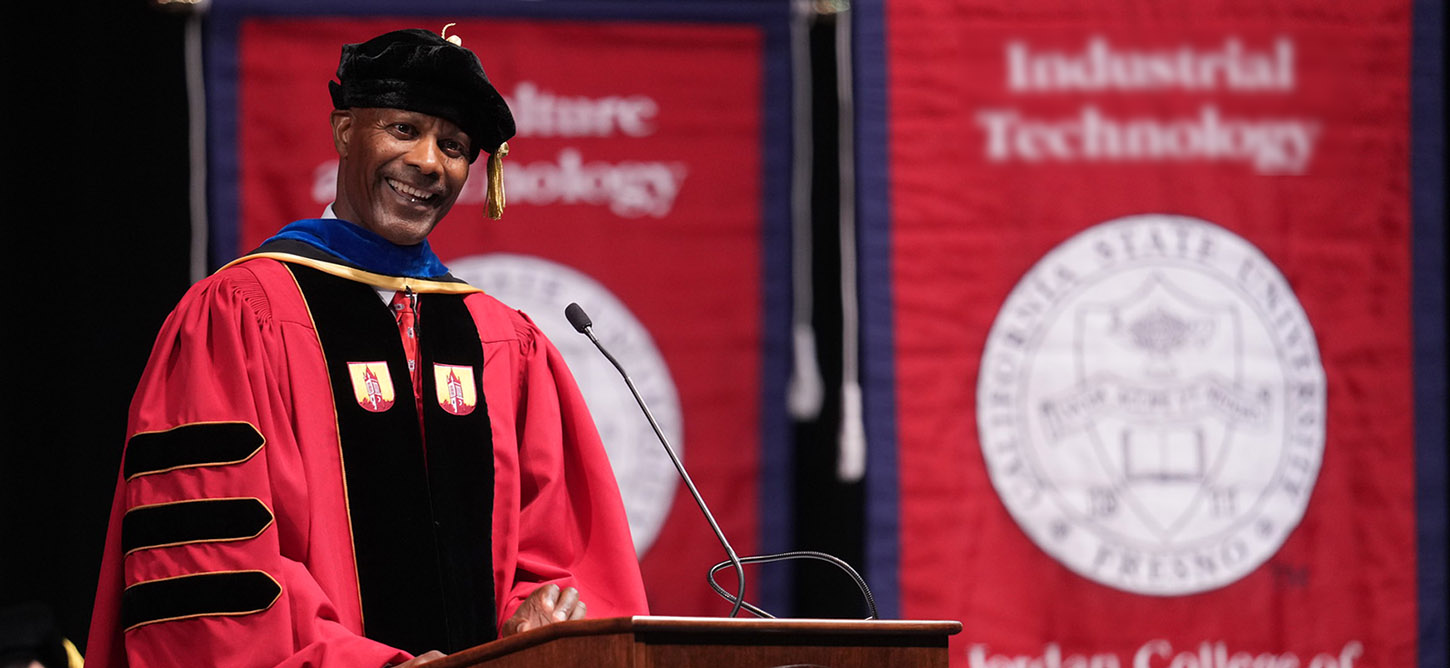 Dean Rolston St. Hilaire at graduation