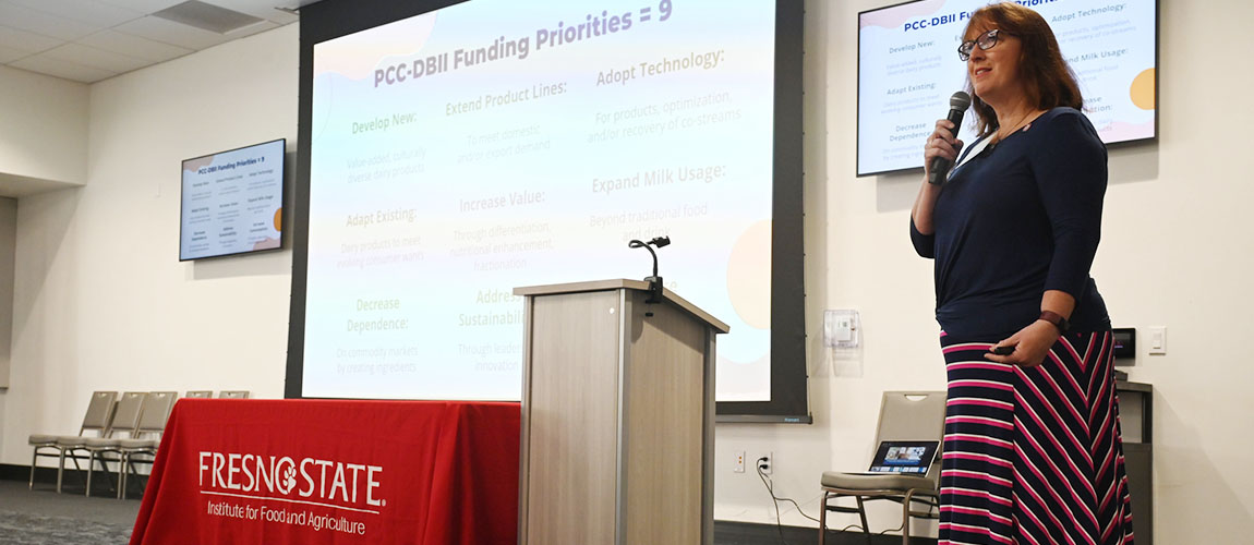 Dr. Susan Pheasant speaks at dairy conference