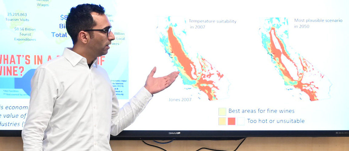 Viticulture and enology faculty Dr. Luca Brillante discusses his reserach.